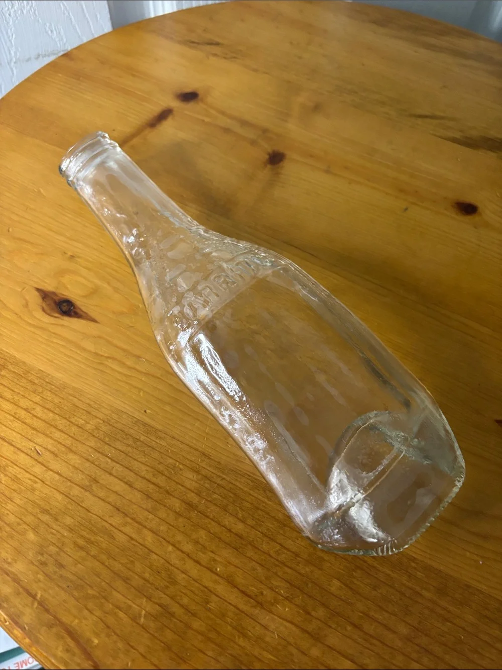 Clear Melted Glass Bottle Spoon Holder (D)